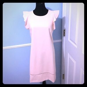 Ann Taylor Loft Peach flutter sleeve dress