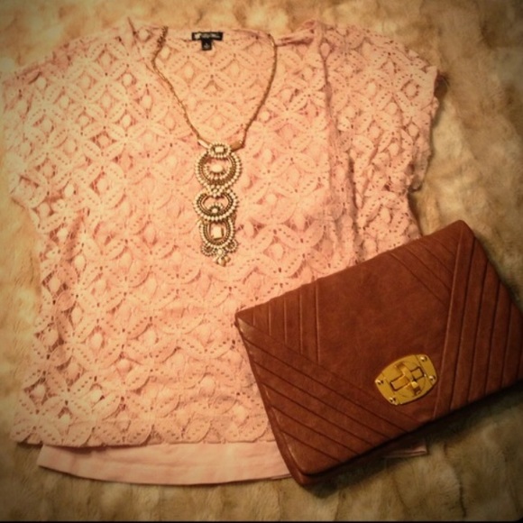 Pink lace top