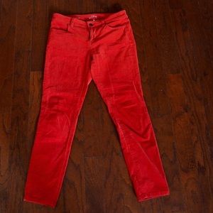 LOFT 4P Red Super Skinny Cords