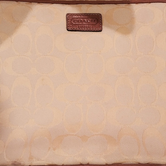 Vintage Y2K Coach Yellow Signature Canvas Travel Toiletries Bag - Picture 2 of 4