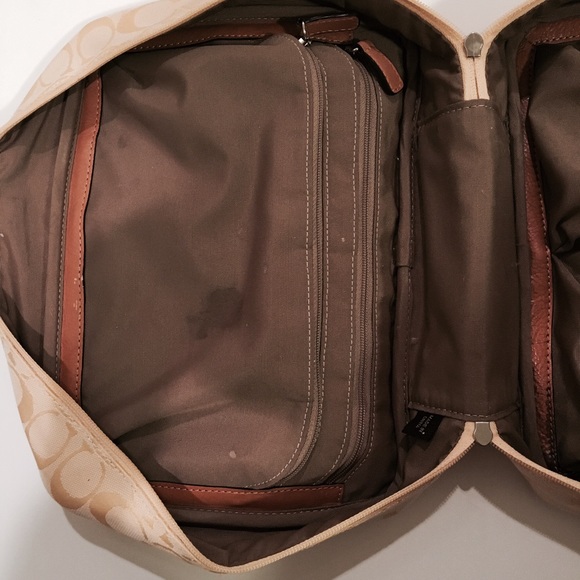 Vintage Y2K Coach Yellow Signature Canvas Travel Toiletries Bag - Picture 3 of 4