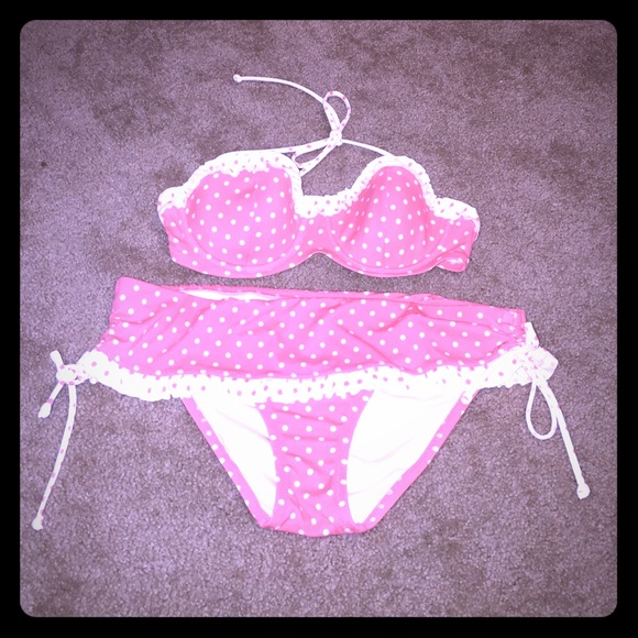 Victoria's Secret Other - Coral polka dot bikini. NWOT