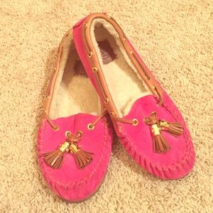 Tory Burch fur interior loafers