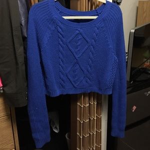 Royal blue Express crop sweater