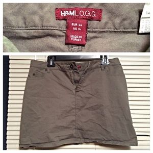 H&M Green Mini Skirt