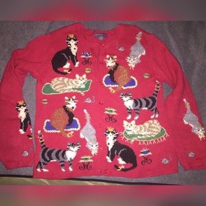 Ugly Christmas Sweater - Perfect for a "Cat Lady"