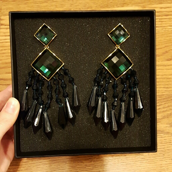 H&M Jewelry - H&M x Balmain Green Earrings