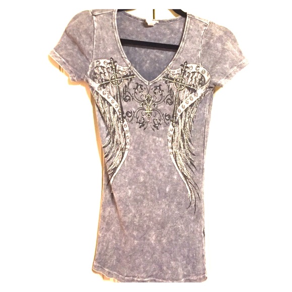 Buckle Tops - Cute rhinestone shirt