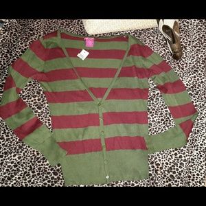 Cotton and acrylic cardigan
