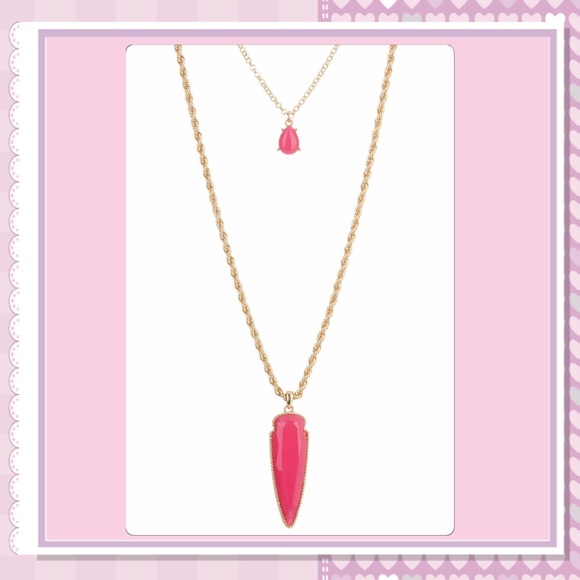 🎄New Double Layer Spear & Teardrop Necklace.