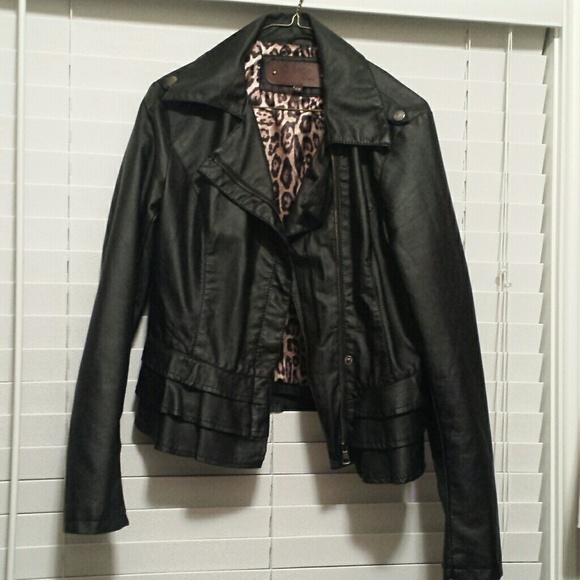Black leather jacket