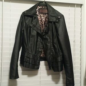 Black leather jacket