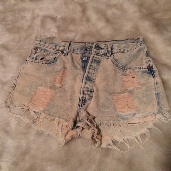Levi high wasted jean shorts from urban renewal