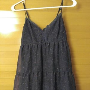 Blue detailed summer dress.