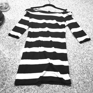Black and White Striped Dress