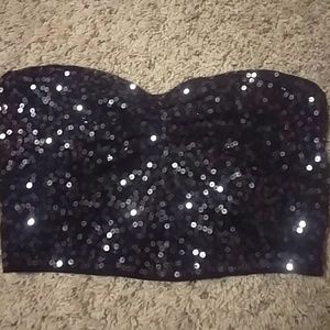 Black sequin bandeau