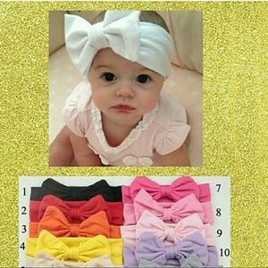 Baby head wrap bows