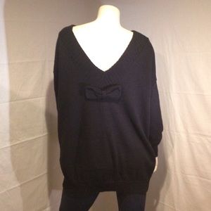 Vintage 80s Bow Detailed back Sweater