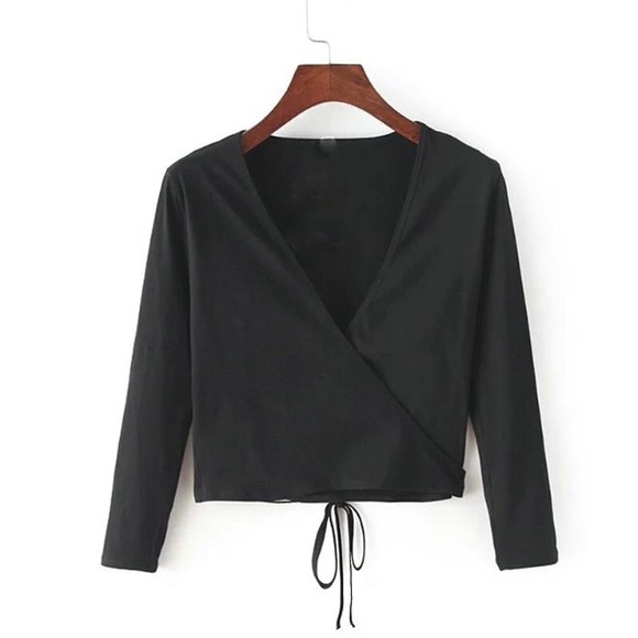 American Apparel Tops - black AA crop top