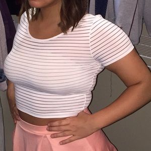 White crop top