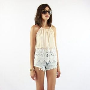 Lace halter top