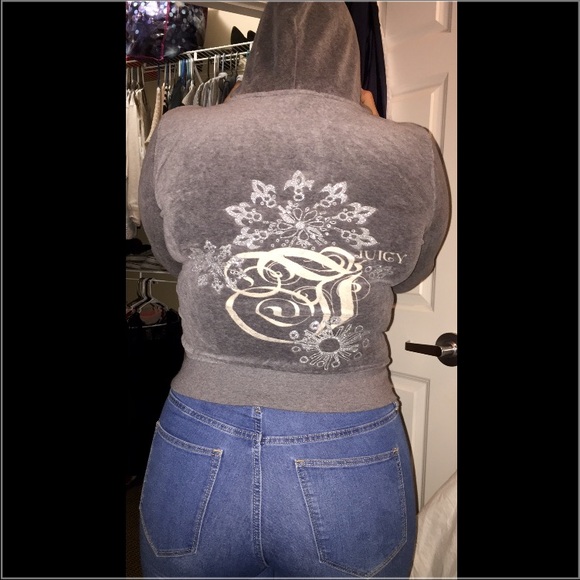 Juicy Couture velvet zip up hoodie