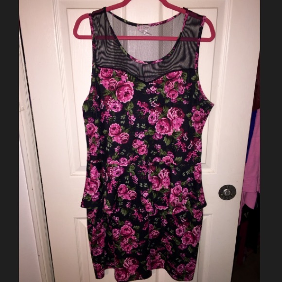 Floral peplum