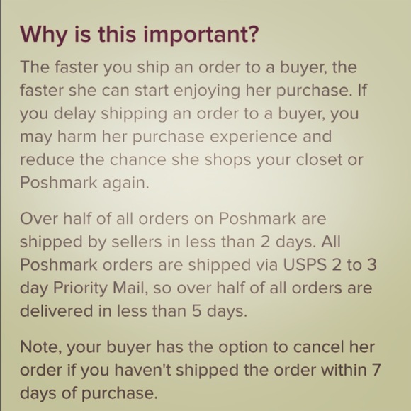 Shipping reminder