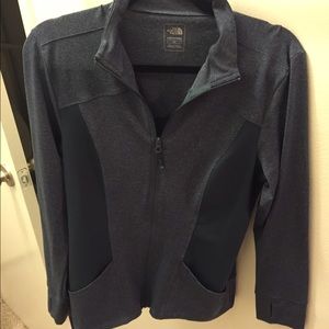 Gray/Blue North Face jacket