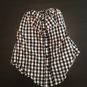 Checkered tube top