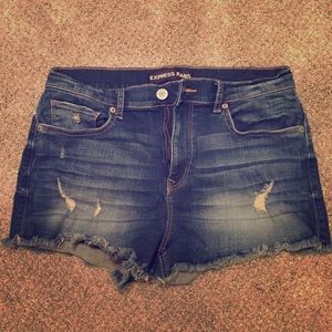 Medium blue Express jean shorts