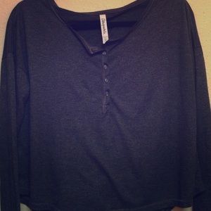 Shimmery Charcoal Grey Aeropostale Long Sleeve top
