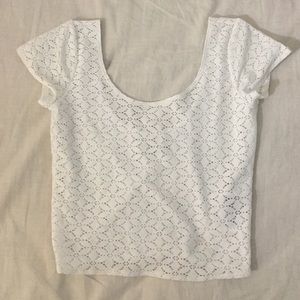 Abercrombie&Fitch white short sleeve crop top