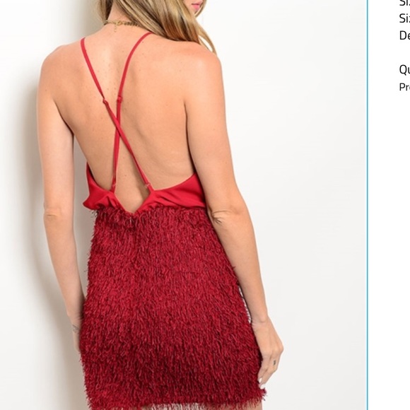 🥀DONATING 1/17 Red Strappy Flapper Low Back Dress - Picture 2 of 3