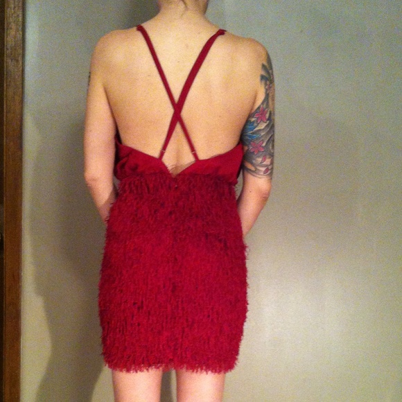 🥀DONATING 1/17 Red Strappy Flapper Low Back Dress - Picture 3 of 3