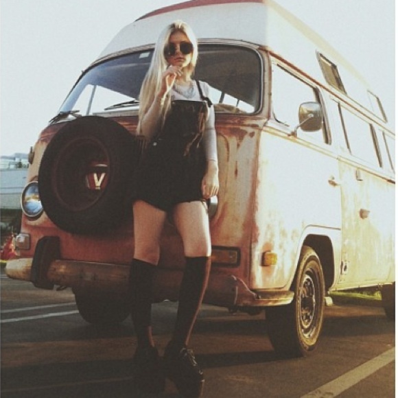 Urban outfitters black vintage overalls