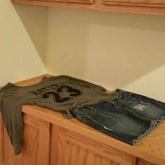 The shirt is a medium and a skirt is a 14 (both)