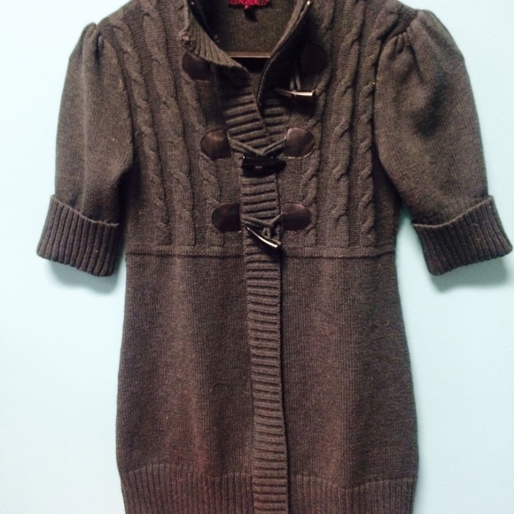 Grey button up sweater