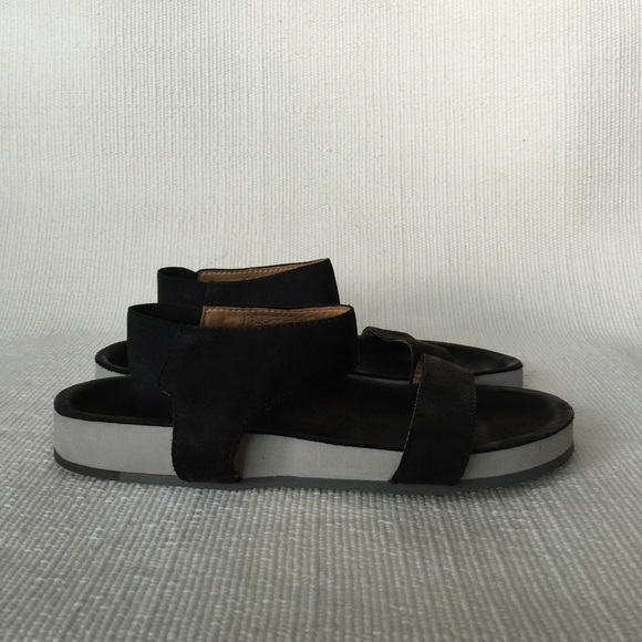 MM6 Maison Martin Margiela Black Sandals Sz 37 - Picture 2 of 4