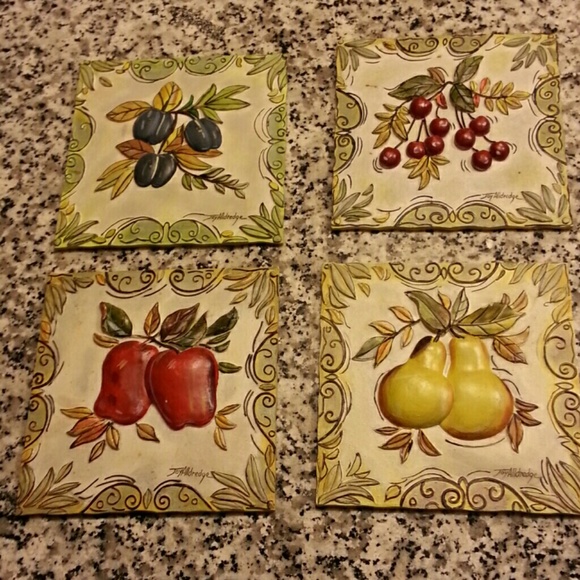 Decorative fruit plaques