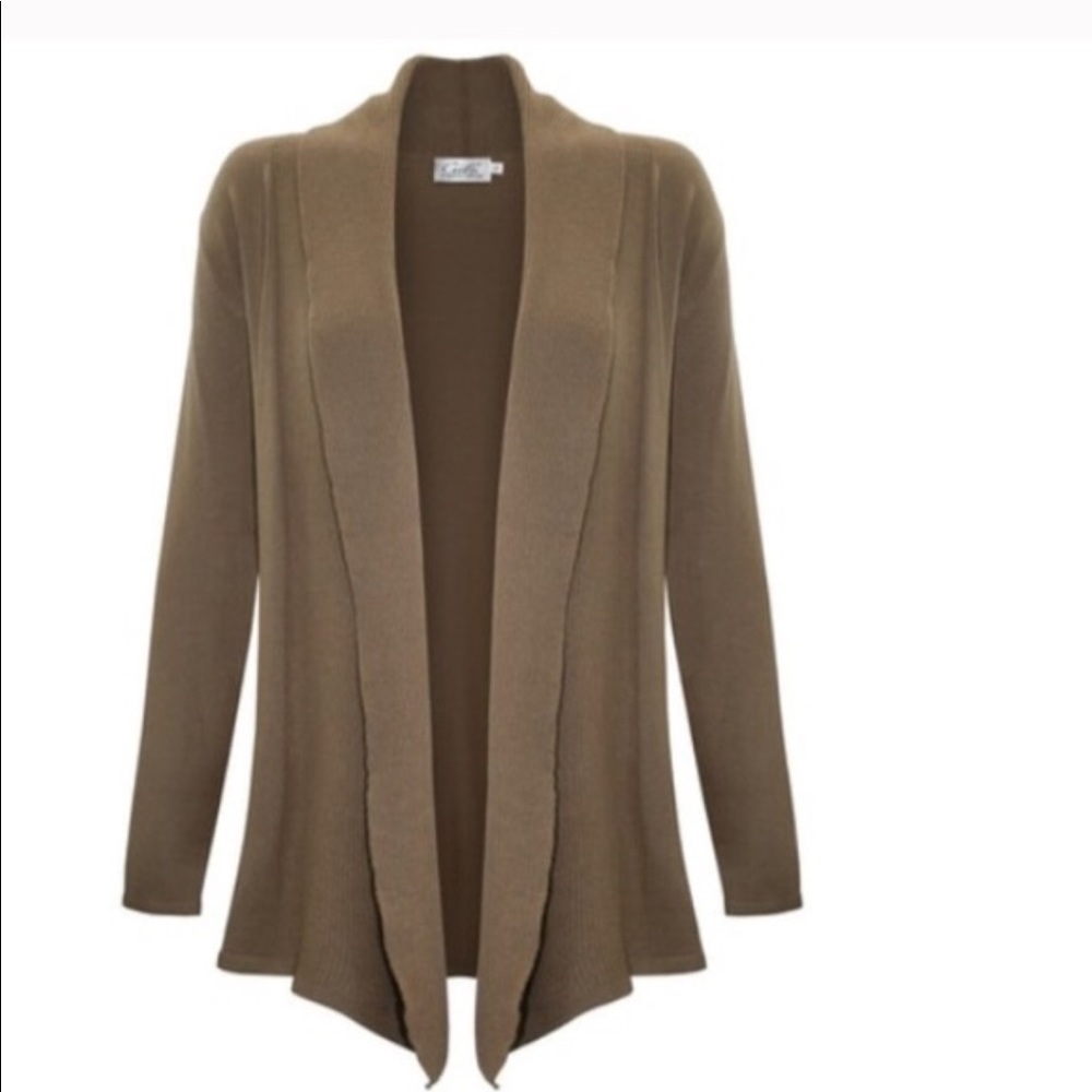Khaki Open Shrug Sweater