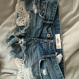 Hollister short shorts with Lace
