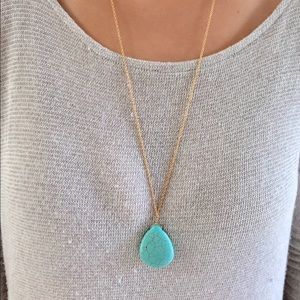 Turquoise gold necklace