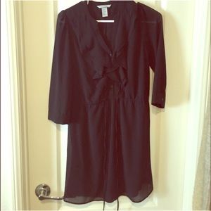 Black ruffle tunic/dress