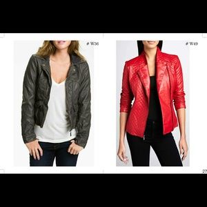 Fine leather women's jacket
