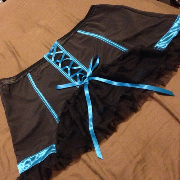 Sexy Boned Corset Lingerie Skirt