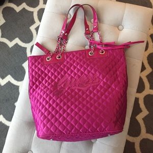 Hot pink Guess tote handbag