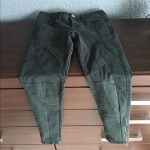 Dark green motorcycle pants