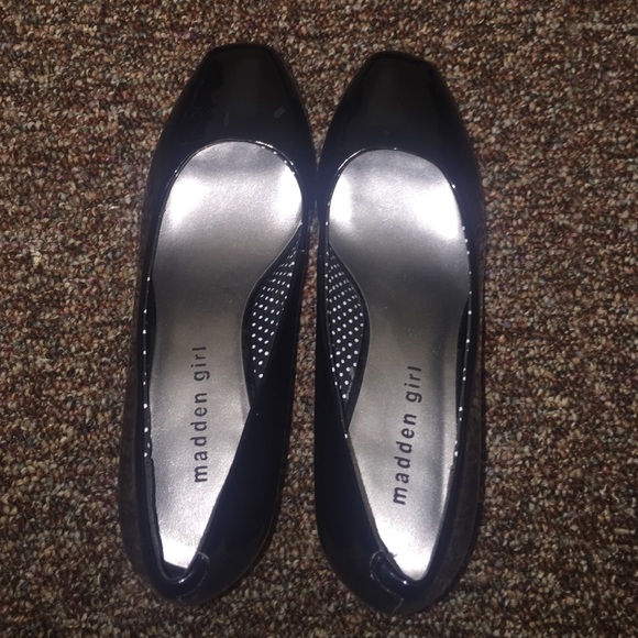 Madden Girl Black High Heels, Size 8