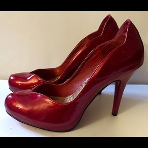Shoe Dazzle Red Patent Leather Pumps